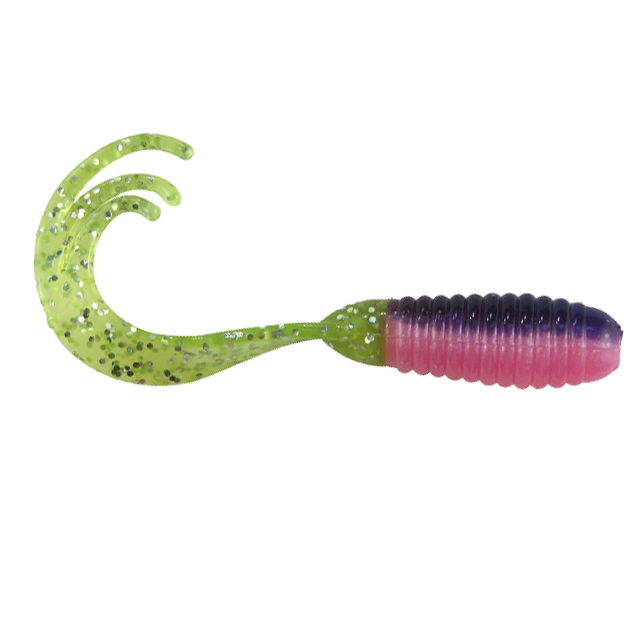 Details about   100ct CHARTREUSE 2" Twister TAIL GRUBS Crappie Fishing Baits Panfish Lures Perch 